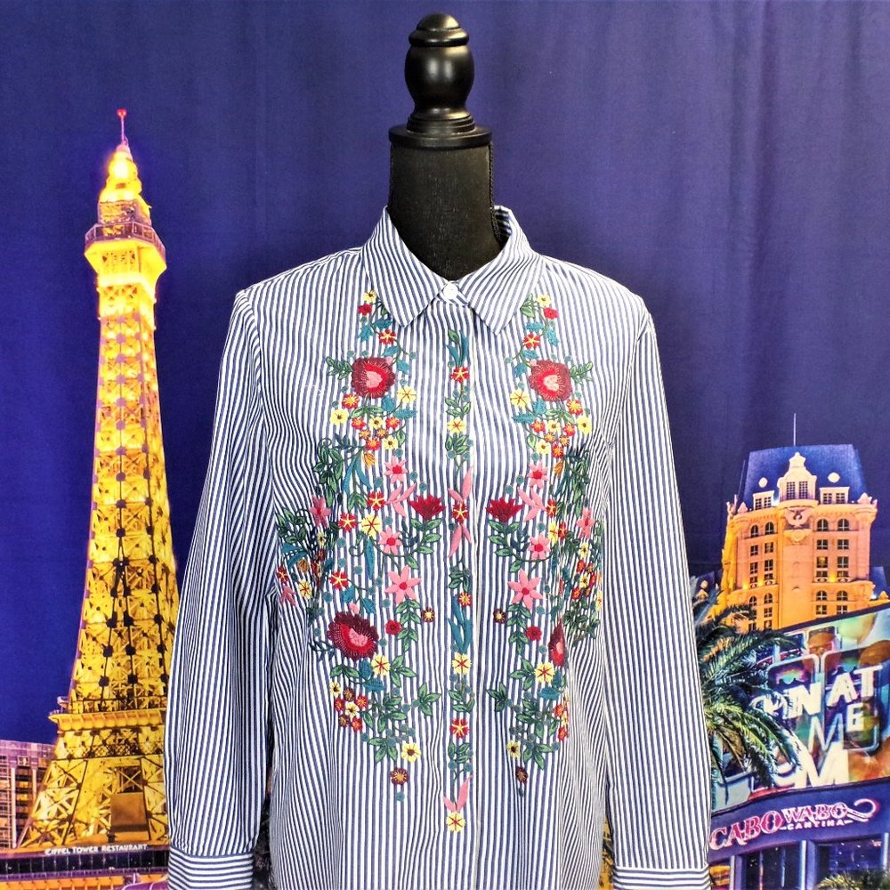 Chelsea & Theodore Floral Embroidered Dress